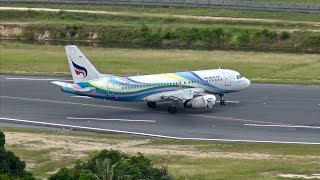 4K Plane Spotting at Koh Samui Airport USMVTSM  Landings and Departures [upl. by Chloette]