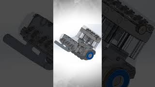 Solidworks  V6 Motor Animasyonu automobile solidworks assembly [upl. by Wolsniw]