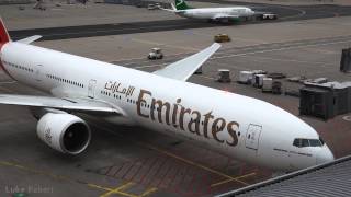 Emirates 777300ER Turnaround to Departure at Frankfurt Airport [upl. by Adym]