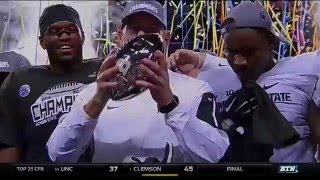 Iowa vs Michigan State  2015 Big Ten Football Championship Highlights [upl. by Akyeluz]