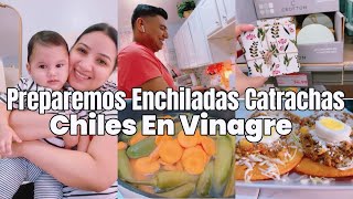 PREPAREMOS ENCHILADAS CATRACHASCOMO HACER CHILES EN VINAGRE [upl. by Anaes756]