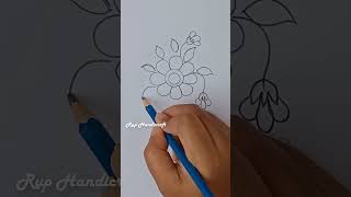 New Flower Design Cushion Pillow Safa Table Cloth Design Drawing How to DrawDrawingArt [upl. by Frayda]