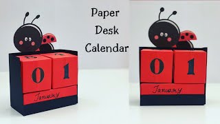 DIY PAPER DESK CALENDAR 2021  DIY Calendar Paper Craft  Easy kids craft ideas  Calendar Making [upl. by Esbenshade]