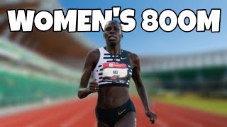 Womens 800m Final Line Up  US Olympic Trials 2024  Athing Mu [upl. by Yolane]