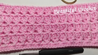 ONLY 2 ROWS Repeat🔥 So Easy amp Beautiful Crochet Pattern For Beginners  New Design [upl. by Calypso205]