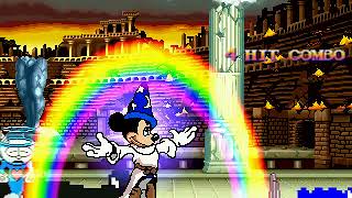 Mugen Mickey Mouse Cuphead and Bendy vs Felix the Cat Woody Woodpecker and Pink Panther [upl. by Hemingway]