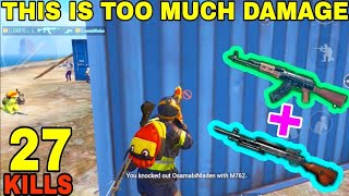 THIS COMBO DEALS TOO MUCH DAMAGE • 27 KILLS • PUBG MOBILE GAMEPLAY HINDI [upl. by Kciredec593]