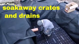 building soakaway with crates and drains [upl. by Sydelle]