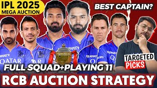 IPL 2025  RCB AUCTION STRATEGY  IPL 2025 RCB SQUAD [upl. by Marcel]