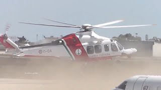 Guardia Costiera AW139 Helicopter Departing from Malta Airport [upl. by Akilak]