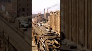 An animated photo of the Liverpool Overhead Railway Original image taken in 1938 [upl. by Col]