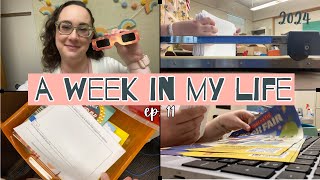 A WEEK IN THE LIFE OF A SCHOOL LIBRARIAN  solar eclipse amp book fair prep ep 11 [upl. by Ave]