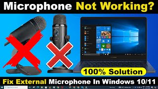 How To Fix Exeternal Microphone Not Working In Windows 1011  Digital Creator  Uday Pratap [upl. by Shaina227]