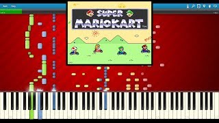 Super Mario Kart  Main Theme Synthesia [upl. by Anigger909]