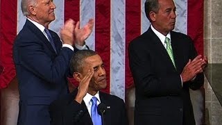 Obama salutes Afghanistan war hero in State of the Union [upl. by Victorie742]