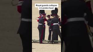 British royal guards collapse during parade rehearsal in London shorts [upl. by Fonseca]