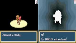 Pokémon Shiny Gold GBA  Evolução Geodude  Graveler  Golem Trade Center [upl. by Bertle839]