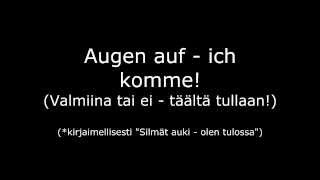 Oomph  Augen Auf w German and Finnish lyrics [upl. by Nahsez]