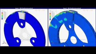 Disc brake assembly Abaqus Dynamic tempdisp explicit [upl. by Kenay]