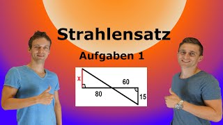 Strahlensatz  Anwendungsaufgaben Teil 1 mit Lösung [upl. by Akived]