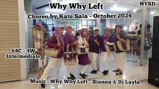 🎶 Why Why Left  Line dance demo by NYSD dance [upl. by Eiramave]