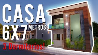 CASA PEQUEÑA en TERRENO de 6X7 Metros con 3 DORMITORIOS [upl. by Ydur]