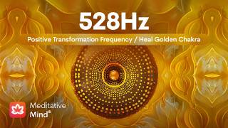 528Hz  Heal GOLDEN Chakra 🟡  Bring Positive Transformation  Ambient Awakening Hang Drum Music [upl. by Ecnerwaled]