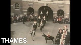 1970s London  Changing of the Guard  Horse guards Parade  1974 [upl. by Fenn]