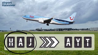 TUIfly takeoff from Hannover airport HAJ  Boeing 737800 [upl. by Stephanie]