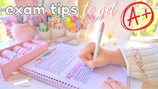 Exam day routine  last minute study tips to get those As ✨💯 [upl. by Alleb]