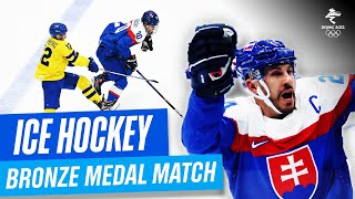 Sweden vs Slovakia 🏒 Ice Hockey  Mens Bronze Medal Match  Full Replay  Beijing2022 [upl. by Imot]