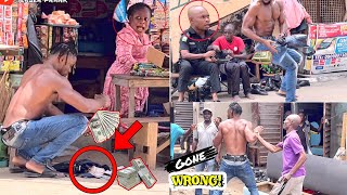 STOLEN MONEY IN THE BAG PRANK IN THE HOOD 😳 [upl. by Adnale]