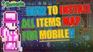 How To Install Terraria 144 All Items Map For AndroidIOS Tutorial [upl. by Nies88]