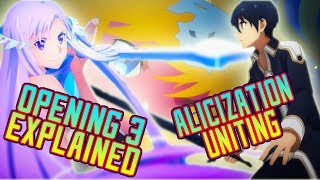 Sword Art Online Alicization  Opening 3 EXPLAINED  Gamerturk Reviews [upl. by Akoyin751]