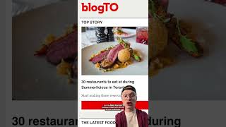 Subscribe to blogTOs Weekly Food Newsletter toronto torontocuisine torontofood foodie [upl. by Aikrehs]