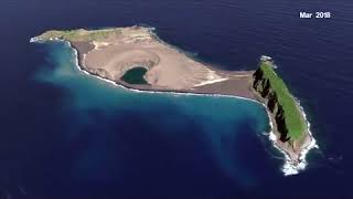 Volcano Spawns New Island in Tonga [upl. by Annoled]