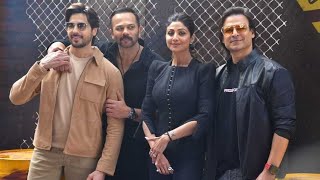 Shilpa Shetty Rohit Shetty Sidharth and Vivek Oberoi at The Trailer Launch Of Indian Police Force [upl. by Aitetel338]