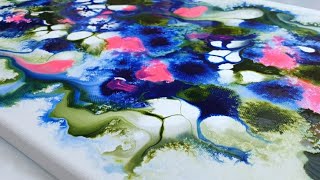 Fluid Art Abstarct Painting Demo With High Flow Acrylic 114 [upl. by Gillman]