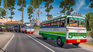 Drive old Tata HRTC bus on village road  drive in indian traffic  ets2 [upl. by Ontine]