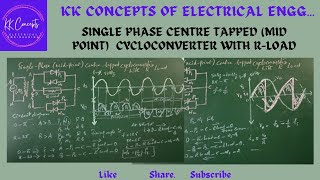 SINGLE PHASE CENTER TAPPED MID POINT STEP DOWN amp STEP UP CYCLOCONVERTER WITH R LOAD [upl. by Nilat]