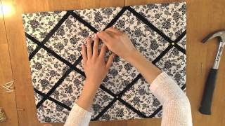 DIY Quick and Inexpensive Fabric Bulletin Board  Amy Stellato [upl. by Macur921]