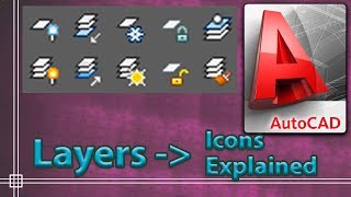 Autocad 2018  Layers explanation of the icons [upl. by Mitch]