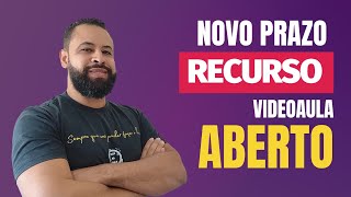 NOVO PERÍODO DE RECURSOS VIDEOAULA DEVO FAZER O MESMO RECURSO [upl. by Nnaeed]