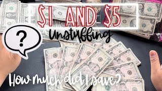 1 and 5 Unstuffing  2022 Savings Challenge Unstuffing  Savings Challenges [upl. by Engeddi]