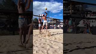 Qualifier Rally🔥🏆🥵volleyball haikyuu beachvolleyball avp avpdenver beachvolleyballworld [upl. by Harhay]