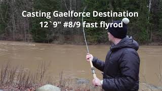 Casting with Gaelforce 129quot 89 Destination fly rod with Gaelforce flylines [upl. by Leonidas]