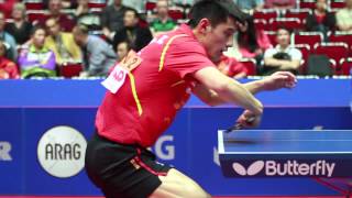 Zhang Jike backhand over the table [upl. by Arbed]