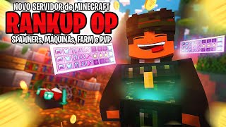 NOVO SERVIDOR de RANKUP para MINECRAFT 18 com PING BR SPAWNERS PVP VAGAS na STAFF e PRÃŠMIOS [upl. by Blossom]