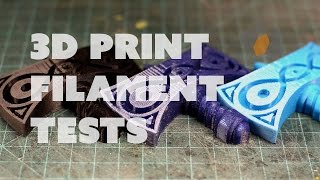 Prop Shop  3D Printer Filament Tests for Prop Making [upl. by Ulani]