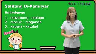 Grade 4 FIlipino Pagbibigay ng kahulugan sa mga salitang pamilyar at di pamilyar Recy De Guzman [upl. by Adnert]